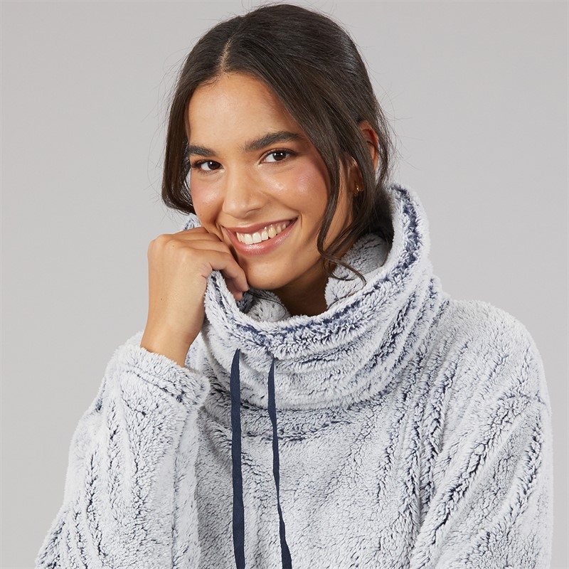 Board Angels Womens Frosted Wellsoft Snuggle Top Navy/Grey