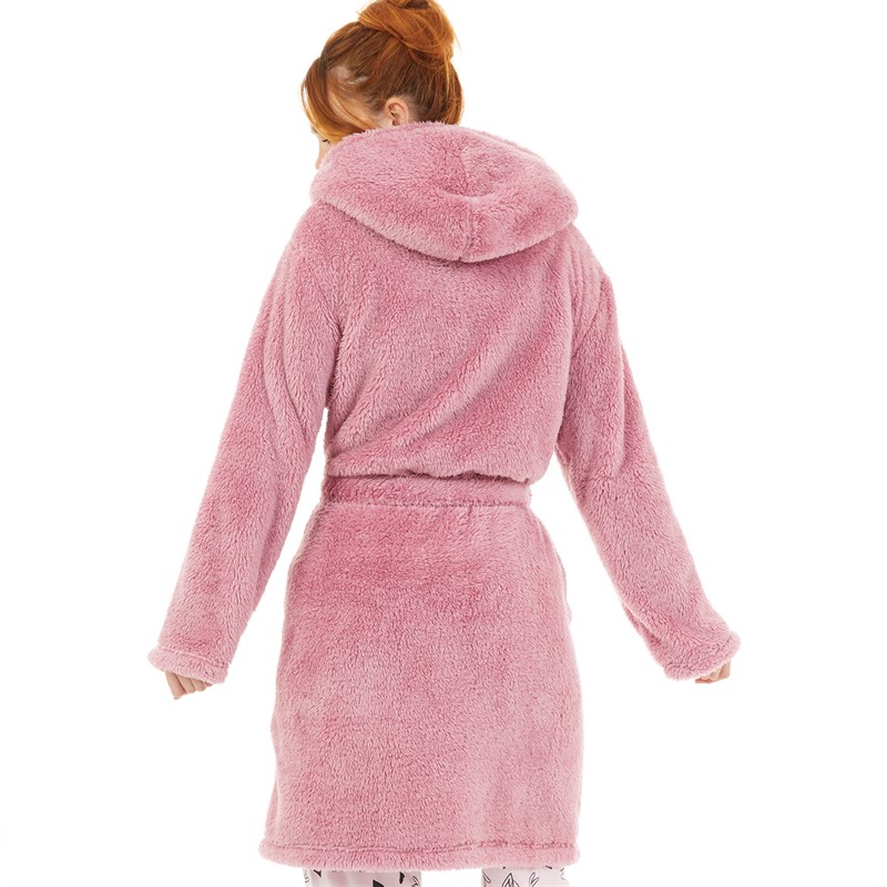 Board Angels Womens Wellsoft Hooded Robe Pink