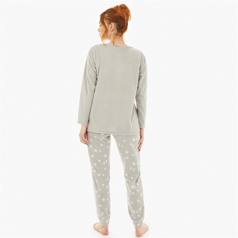 Board Angels Womens Minky Fleece Lounge Set Grey