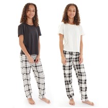 Board Angels Girls Two Pack Pyjama Set Multi