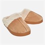 Board Angels Womens Zoe Faux Fur Lined Mule Slippers Chestnut