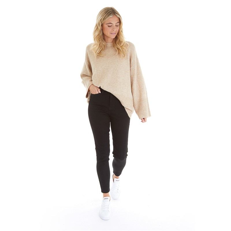 Board Angels Womens Skinny Jeans Black