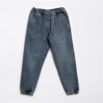 Board Angels Girls Denim Joggers Mid Blue