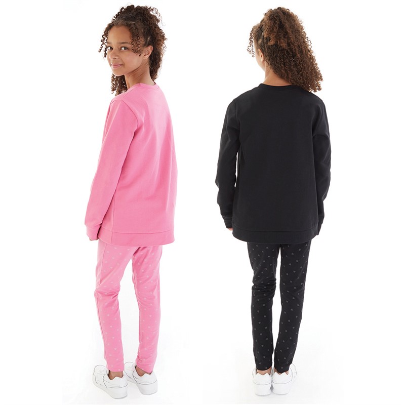 Board Angels Girls Two Pack Sweatshirts And Leggings Sets Pink/Black