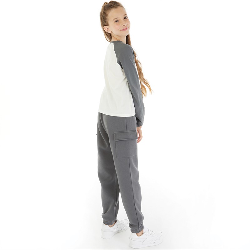 Board Angels Girls Long Sleeve T-Shirt And Joggers Set Charcoal