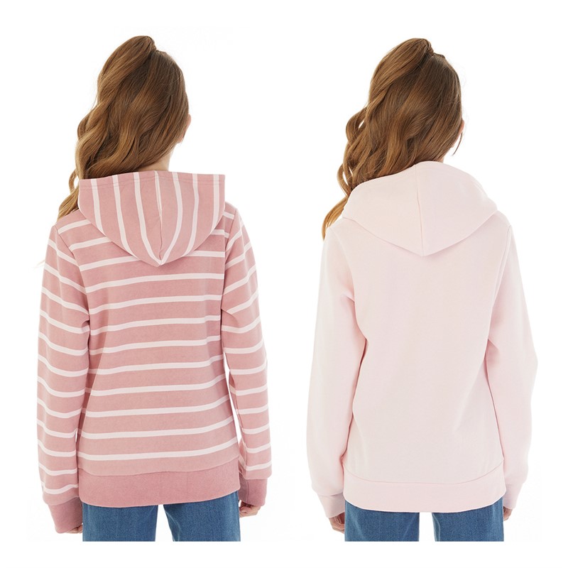 Board Angels Girls Two Pack Hoodies Pink