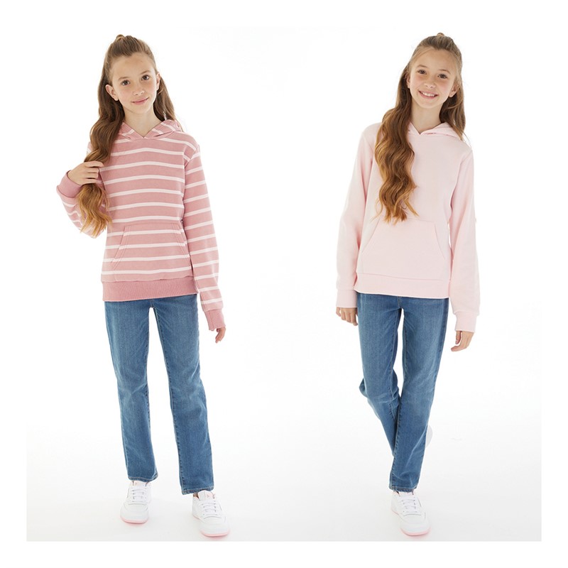 Board Angels Girls Two Pack Hoodies Pink