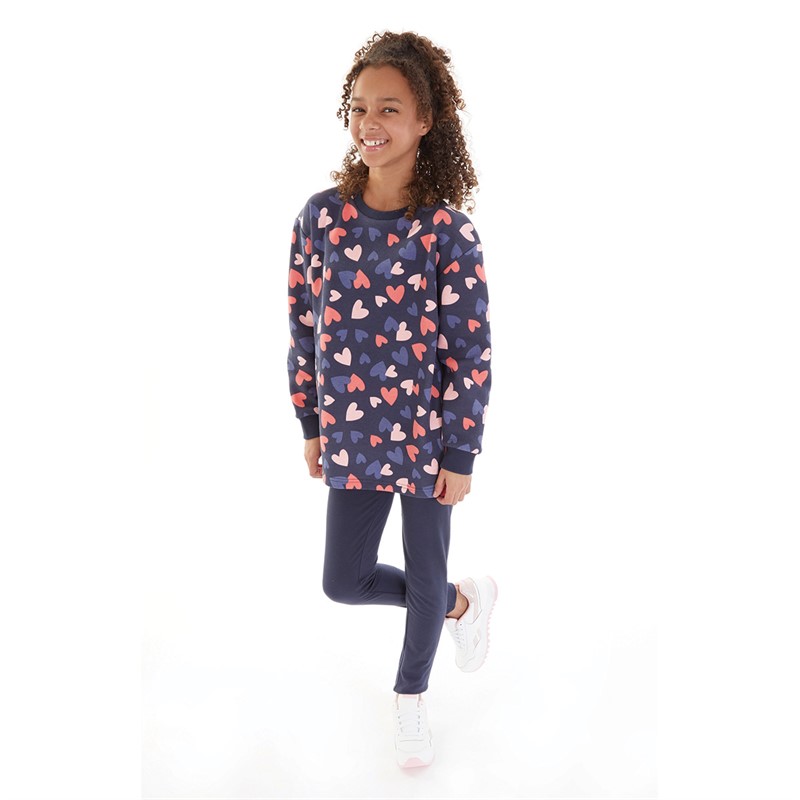 Board Angels Girls Sweatshirt And Leggings Set Navy