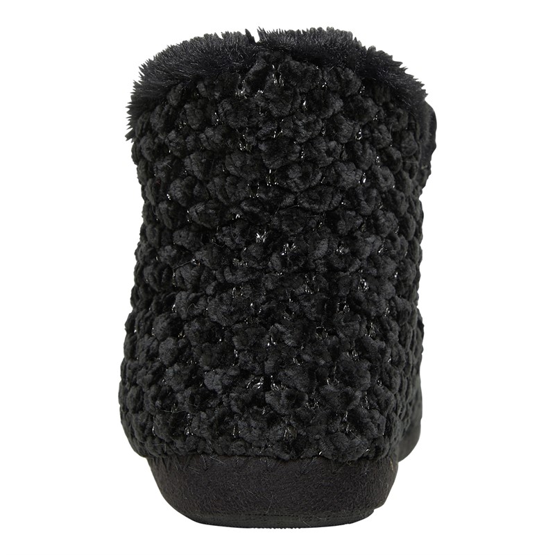 Board Angels Womens Chenille Bootee Black