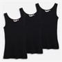 Board Angels Womens Three Pack Ribbed Vests Black