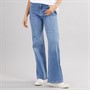 Board Angels Womens Wide Leg Jeans Light Blue