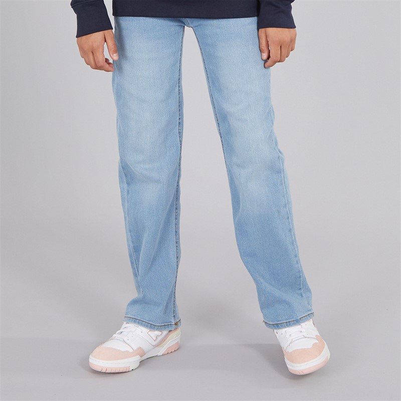 Board Angels Girls Wide Leg Jeans Light Blue
