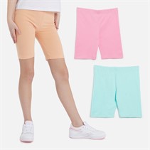 Board Angels Girls Three Pack Cycle Shorts Summer Brights