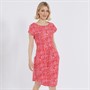 Board Angels Womens Tie Waist Dress Ditsy Red
