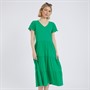 Board Angels Womens Broderie Sleeve Dress Green