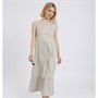 Board Angels Womens Tiered Jersey Dress Winter White