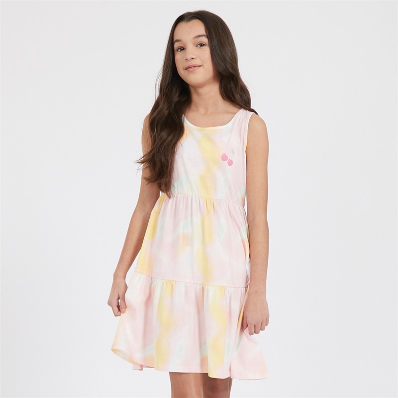 Girls Tie Dye Cherry Dress Multi - Size 7/8Y
