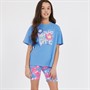 Board Angels Girls T-Shirt And Shorts Set Blue Mix