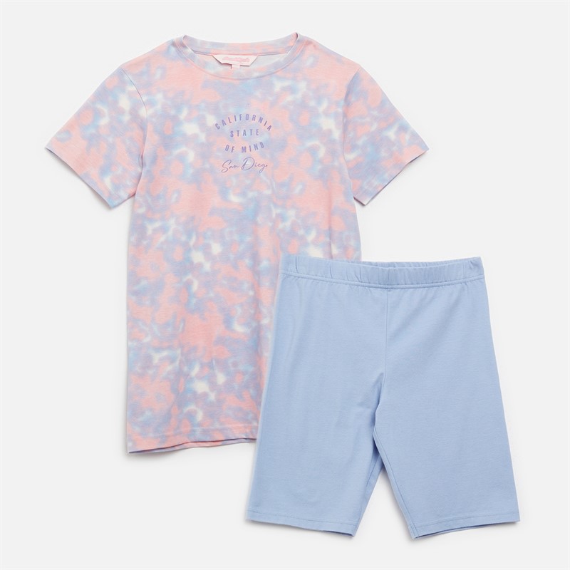 Board Angels Girls Tie Dye T-Shirt And Shorts Set Multi