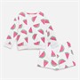 Board Angels Infant Girls Melon Sweatshirt And Shorts Set White/Pink