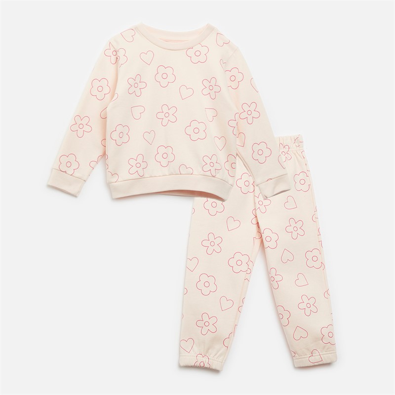 Board Angels Girls AOP Sweatshirt And Joggers Set Multi