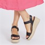 Board Angels Womens Minelli Platform Espadrille Sandals Black