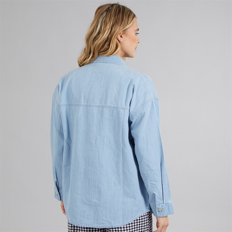 Board Angels Womens Denim Shirt Mid Blue