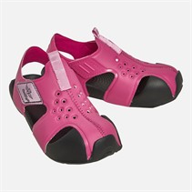 Board Angels Girls Zomma Velcro Aqua Sandals Pink