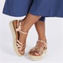 Board Angels Womens Chloe Platform Ankle Strap Sandals Rose Gold