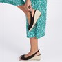 Board Angels Womens Harper Sling Back Wedge Espadrille Sandals Black
