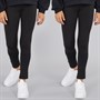 Board Angels Girls Two Pack Fleece Lined Leggings Black