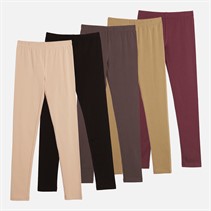 Board Angels Girls Five Pack Plain Leggings Winter Multi