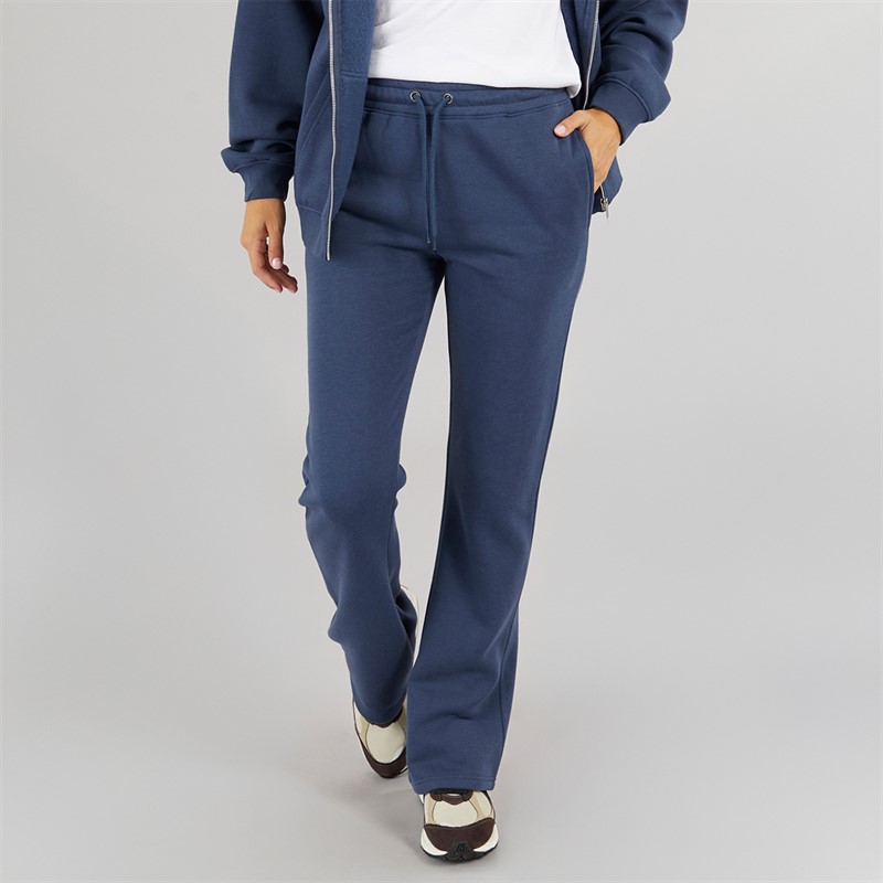 Board Angels Womens Kick Flared Joggers Washed Midnight Blue