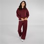 Board Angels Womens Wide Leg Joggers Hooded Tracksuit Burgundy