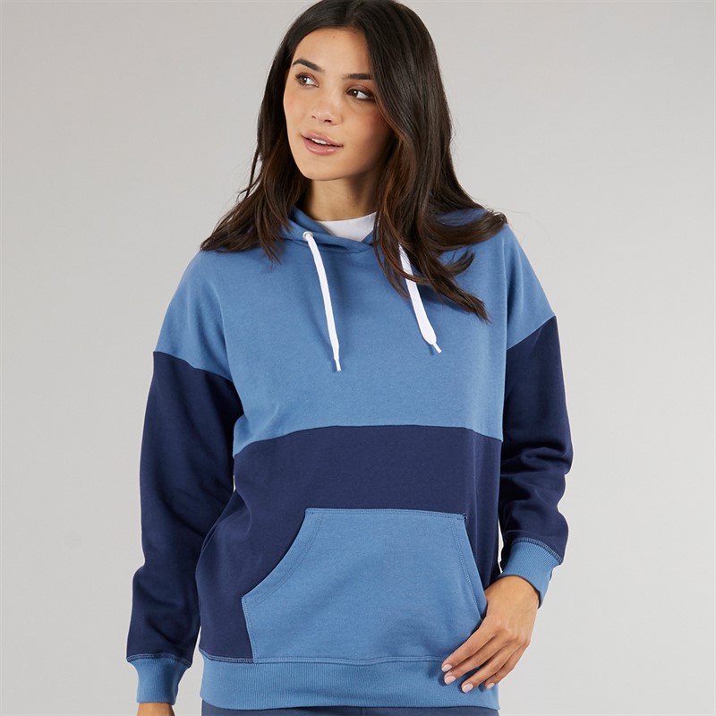 Board Angels Womens Colour Block Hoodie Navy/Blue