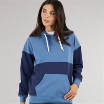Board Angels Womens Colour Block Hoodie Navy/Blue