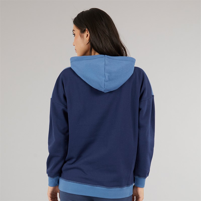 Board Angels Womens Colour Block Hoodie Navy/Blue