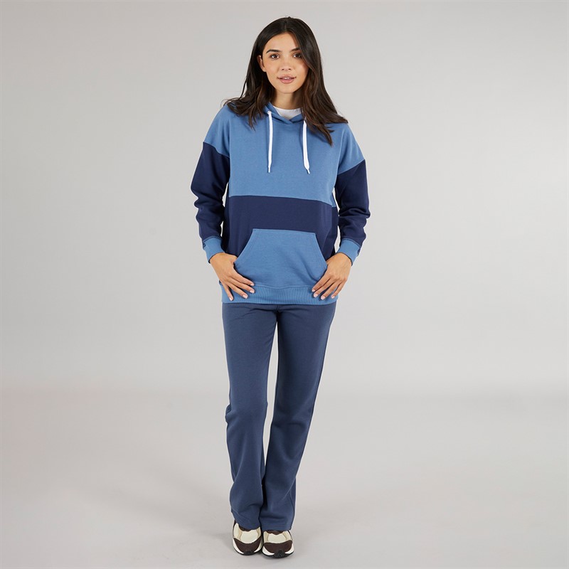 Board Angels Womens Colour Block Hoodie Navy/Blue