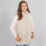 Board Angels Girls Longline Hooded Gilet Ecru