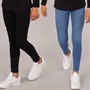 Board Angels Girls Two Pack Denim Jeggings Black/Mid Blue