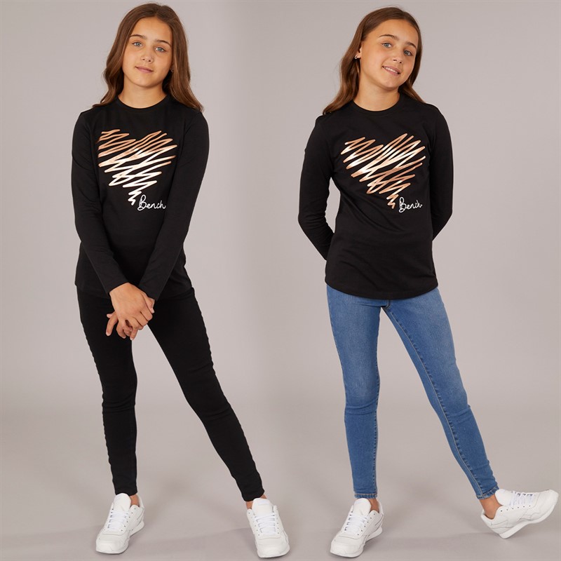 Board Angels Girls Two Pack Denim Jeggings Black/Mid Blue