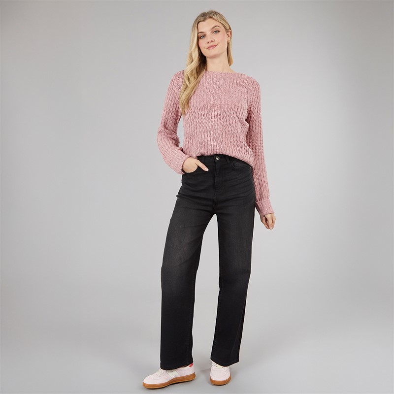 Board Angels Womens Stretch Straight Fit Jeans Black