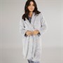 Board Angels Womens Wellsoft Hooded Robe Grey