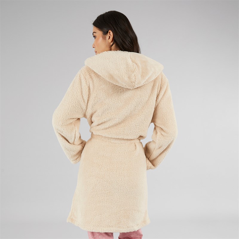 Board Angels Womens Wellsoft Hooded Robe Oatmeal