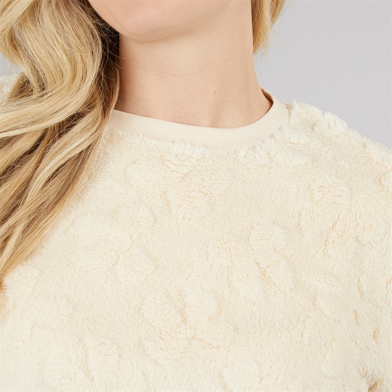 Board Angels Womens Bow Snuggle Fleece Twosie Set Oatmeal