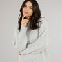 Board Angels Womens Crew Neck Oversized Jumper Charcoal Marl