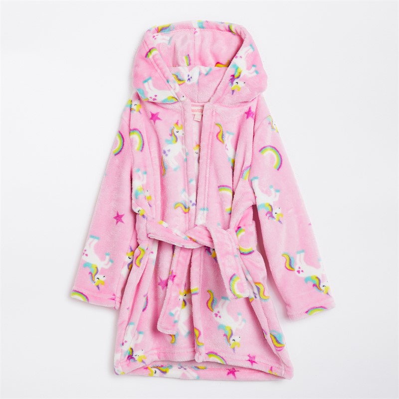 Board Angels Girls AOP Dressing Gown Pink