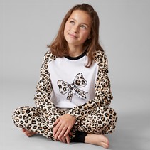 Board Angels Girls Leopard Heart Pyjama Set Multi Multi