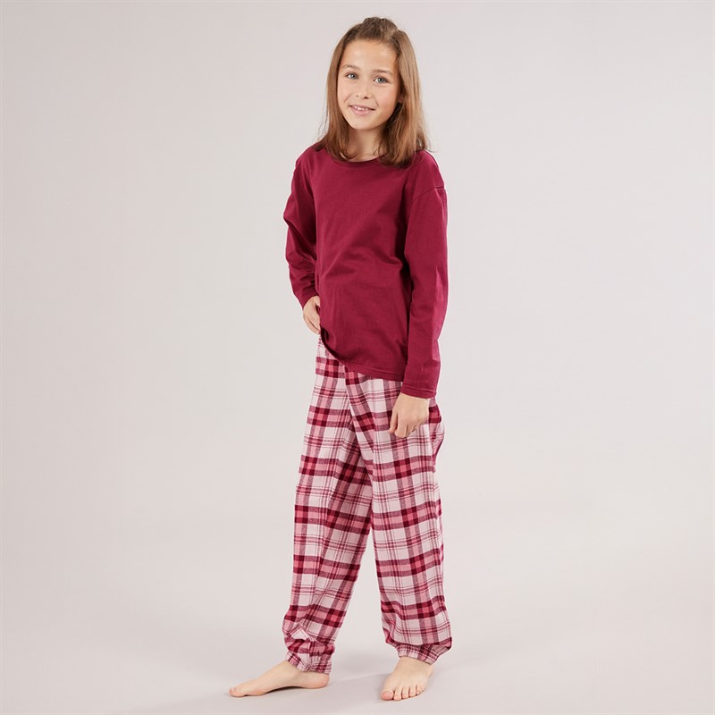 Board Angels Girls Woven Pants And Jersey T-Shirt Set Multi Multi