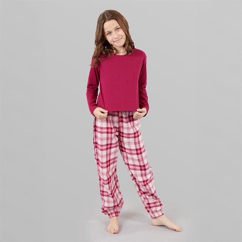 Board Angels Girls Woven Pants And Jersey T-Shirt Set Multi Multi